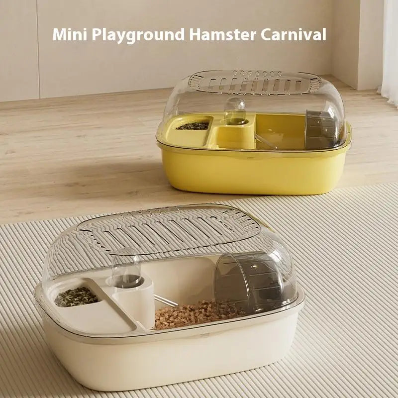 New Luxury Large Capacity Hamster Golden Hamster Cage Habitat Villa Large 2-Layer Platform Cage Hiding Nest Small Pet Supplies