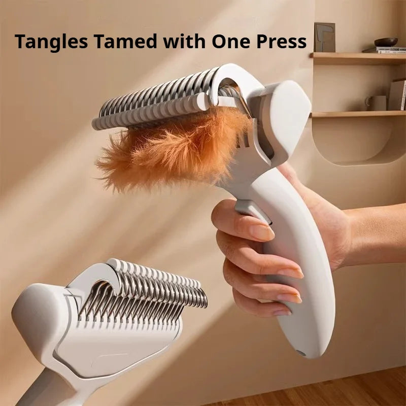 1PC Dog Brush Stainless Steel Dogs Combs Massage Cat Dog Grooming Brush Pet Hair Remover Cleaning Tools Portable Pet Supplies