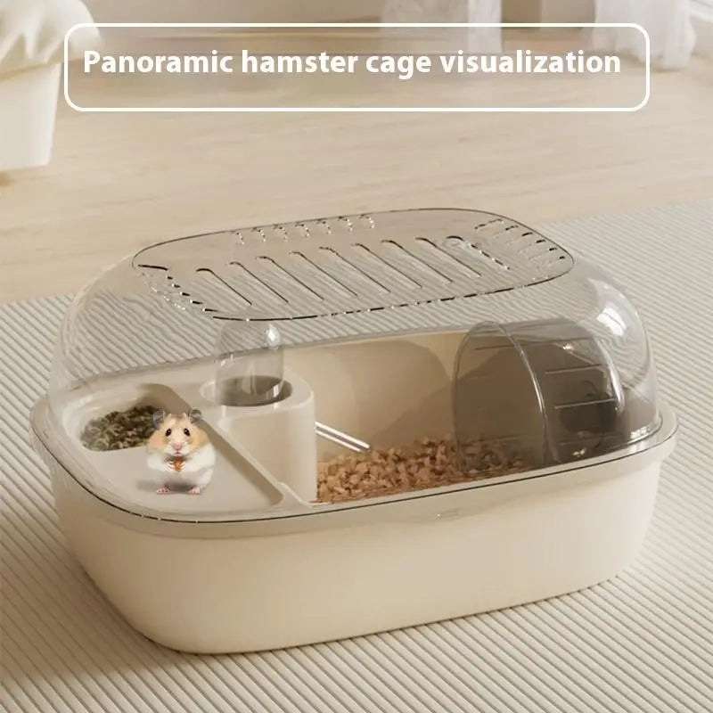 New Luxury Large Capacity Hamster Golden Hamster Cage Habitat Villa Large 2-Layer Platform Cage Hiding Nest Small Pet Supplies